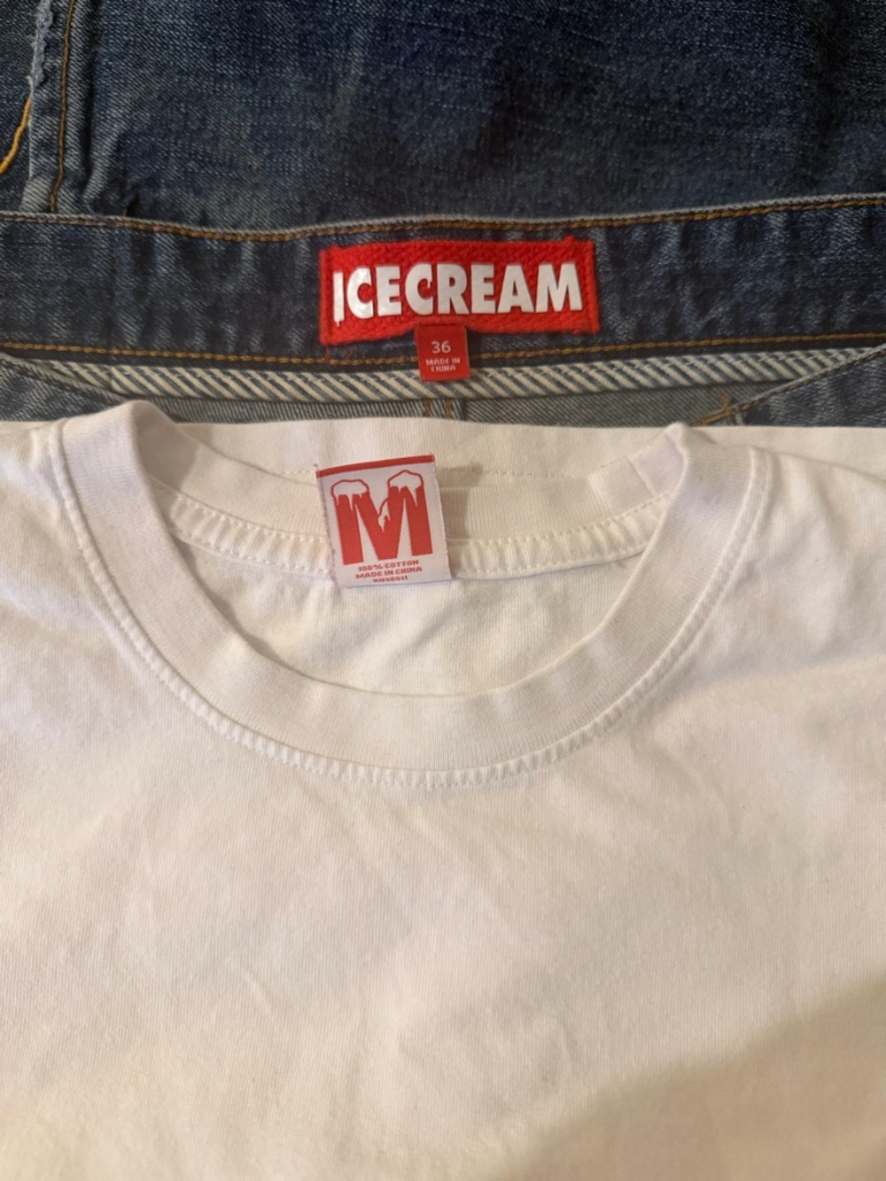 Icecream Men's Running Dog Jeans & Ice cream sandwich T Set - Picture 2 of 9